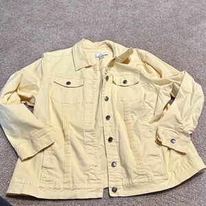 CJ Banks Light Yellow Jean Jacket